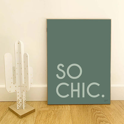 Affiche So Chic design minimaliste pour décoration intérieure élégante