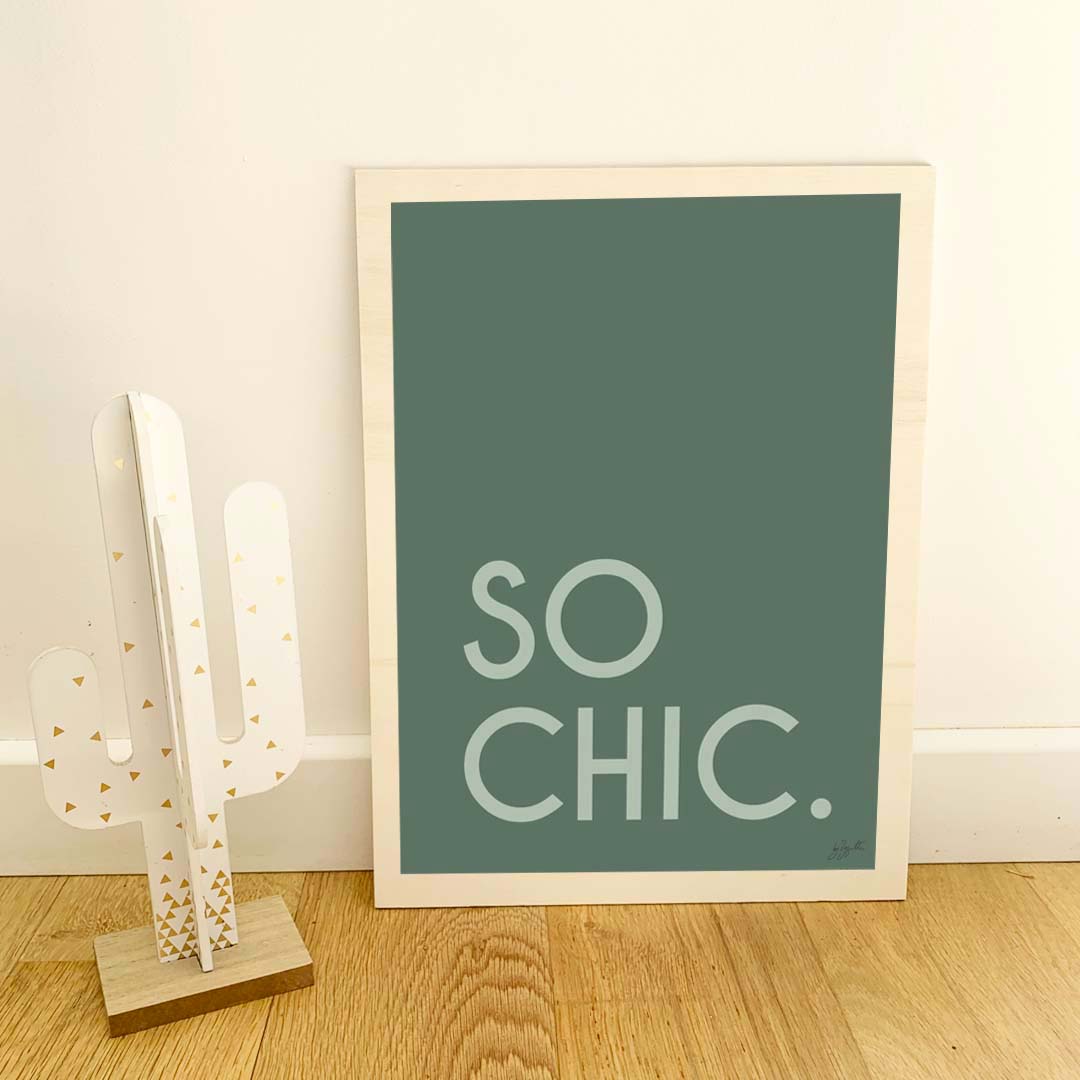 Affiche So Chic design minimaliste pour décoration intérieure élégante