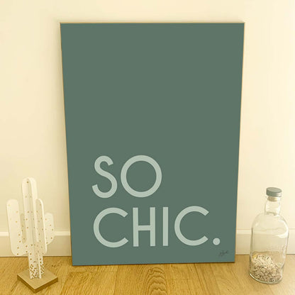 Affiche So Chic design minimaliste pour décoration intérieure élégante