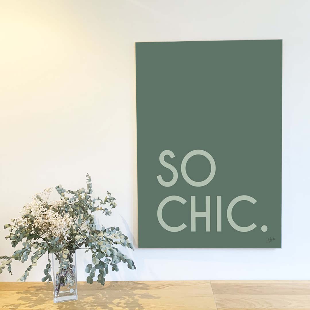 Affiche So Chic design minimaliste pour décoration intérieure élégante