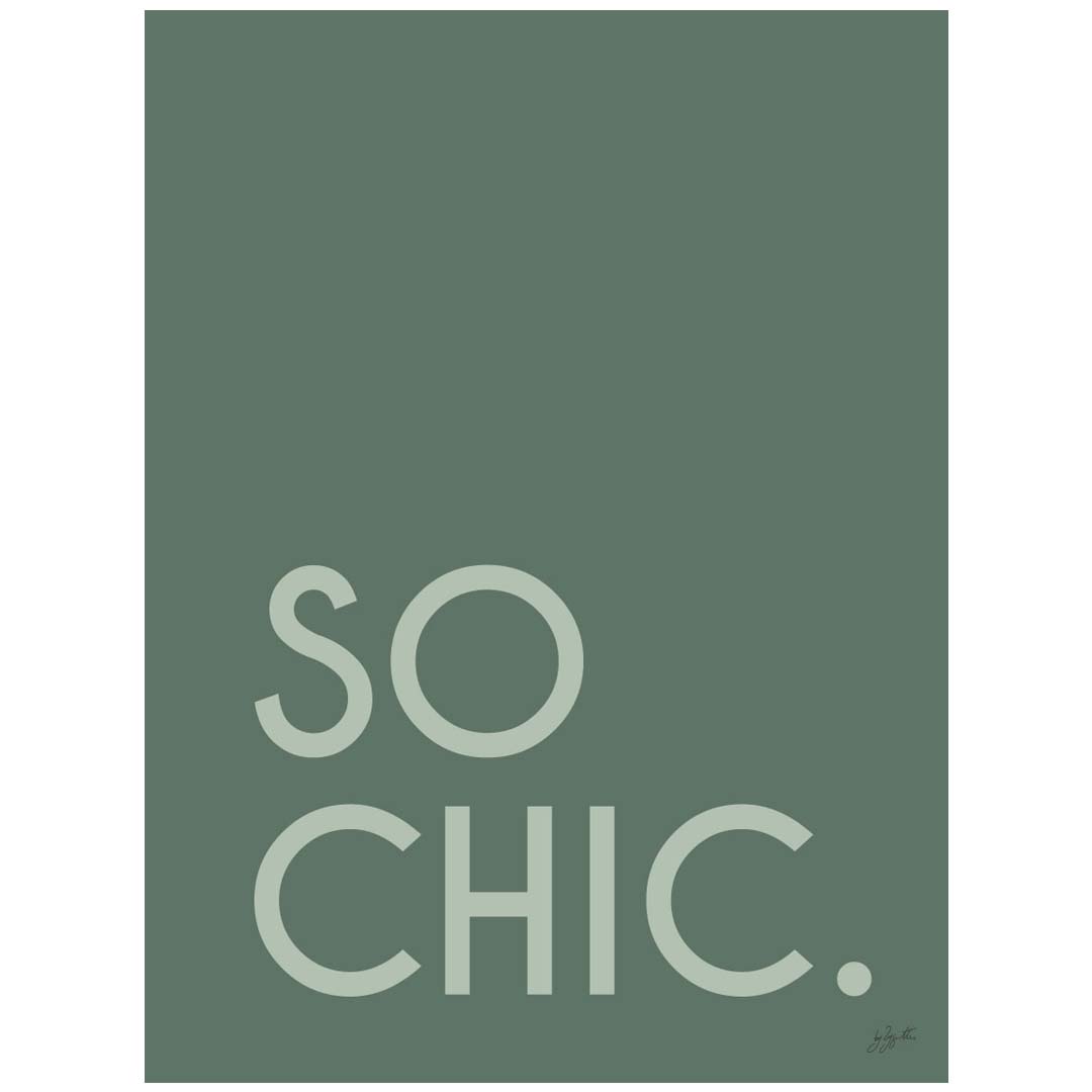 Affiche So Chic design minimaliste pour décoration intérieure élégante