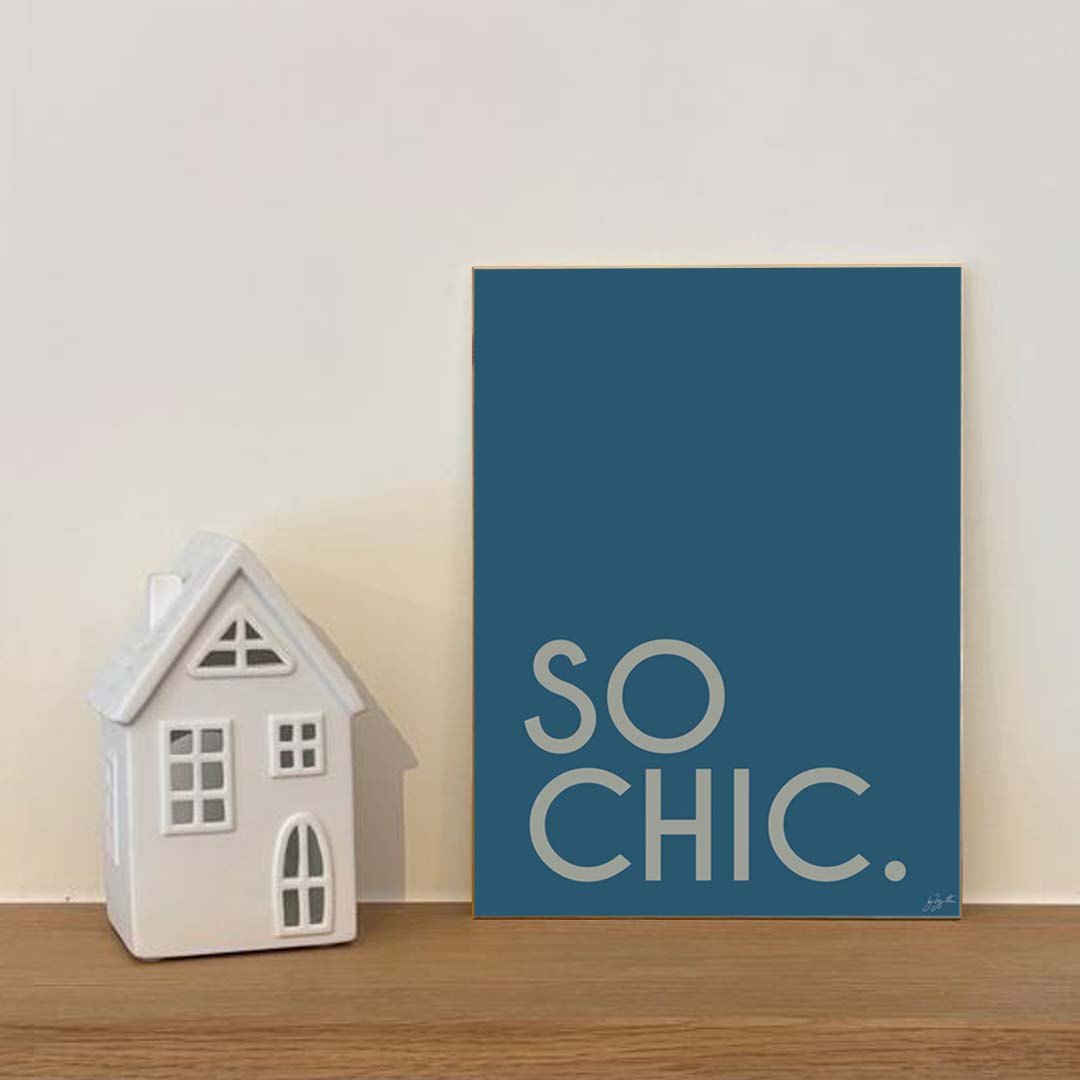 Affiche So Chic design minimaliste pour décoration intérieure élégante