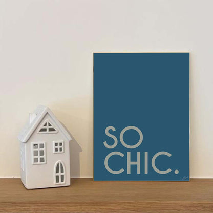 Affiche So Chic design minimaliste pour décoration intérieure élégante