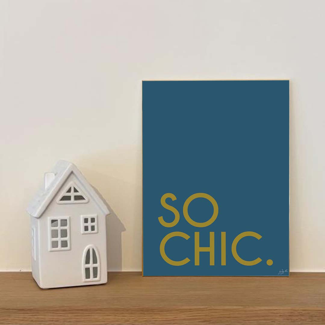 Affiche So Chic design minimaliste pour décoration intérieure élégante