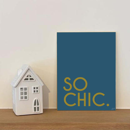 Affiche So Chic design minimaliste pour décoration intérieure élégante