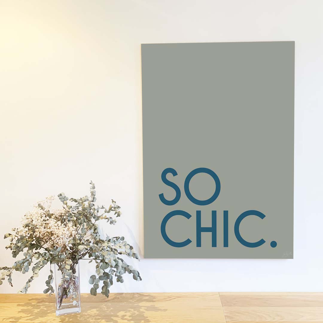Affiche So Chic design minimaliste pour décoration intérieure élégante