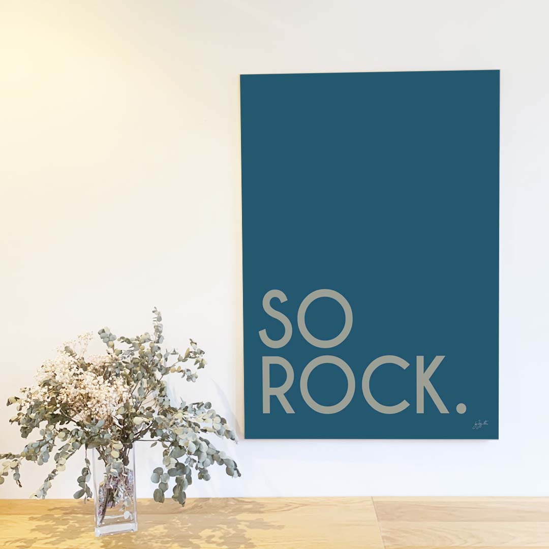 Affiche So Rock avec typographie minimaliste pour décoration murale contemporaine
