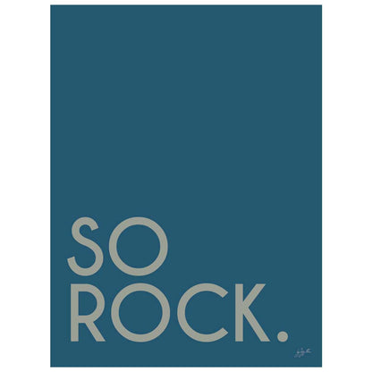 Affiche So Rock avec typographie minimaliste pour décoration murale contemporaine