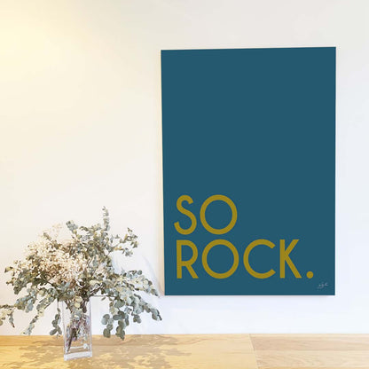 Affiche So Rock avec typographie minimaliste pour décoration murale contemporaine