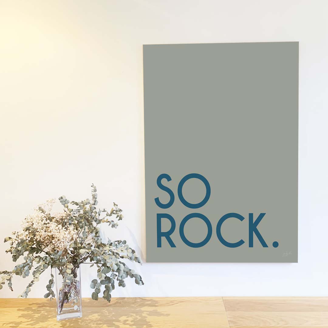 Affiche So Rock avec typographie minimaliste pour décoration murale contemporaine