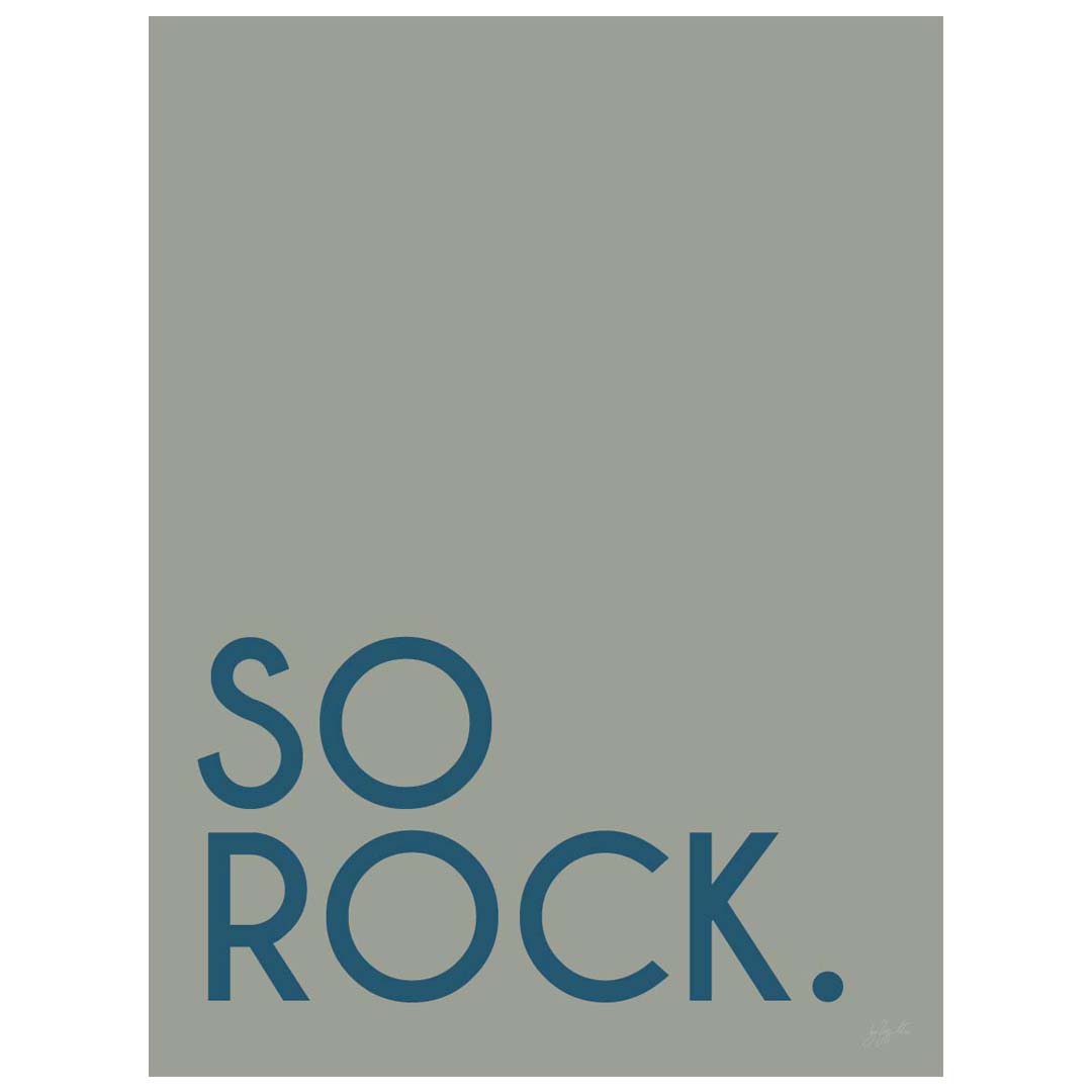 Affiche So Rock avec typographie minimaliste pour décoration murale contemporaine