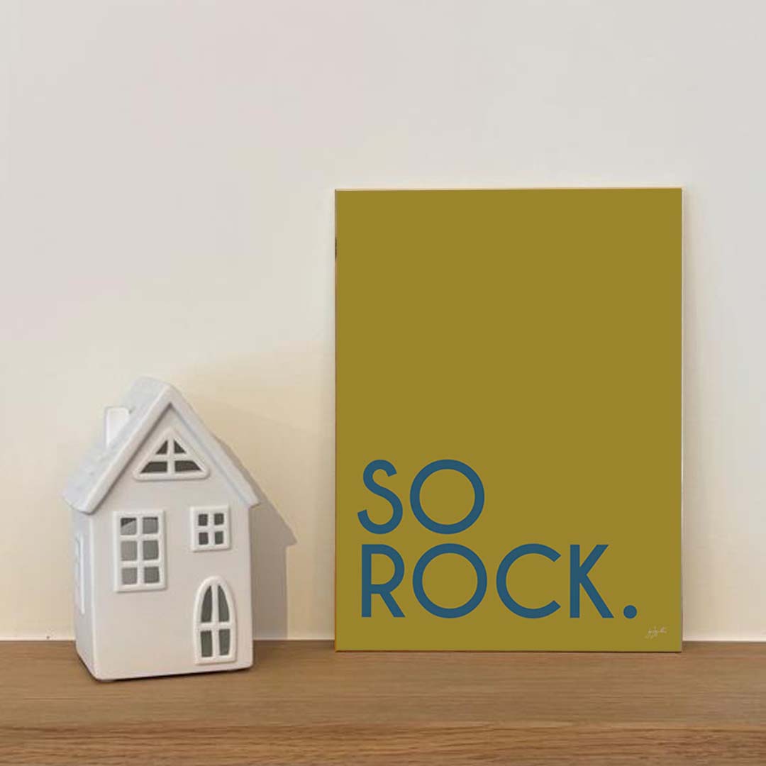 Affiche So Rock avec typographie minimaliste pour décoration murale contemporaine
