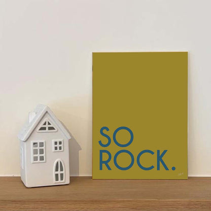 Affiche So Rock avec typographie minimaliste pour décoration murale contemporaine