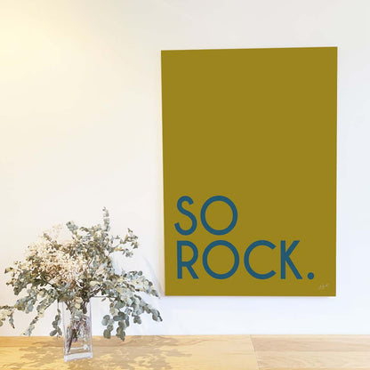 Affiche So Rock avec typographie minimaliste pour décoration murale contemporaine