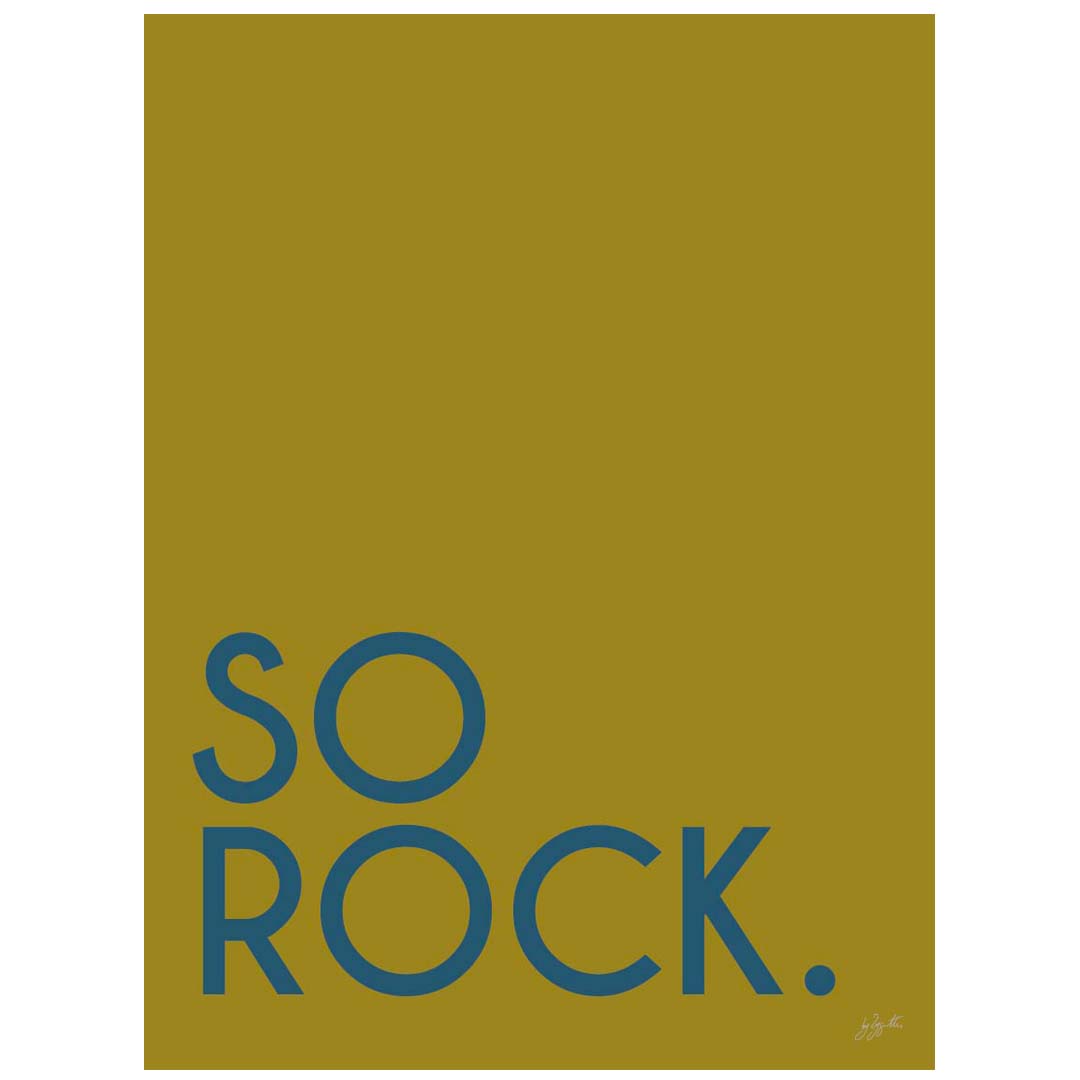 Affiche So Rock avec typographie minimaliste pour décoration murale contemporaine