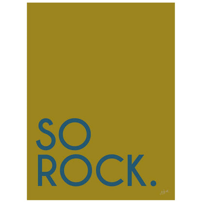 Affiche So Rock avec typographie minimaliste pour décoration murale contemporaine