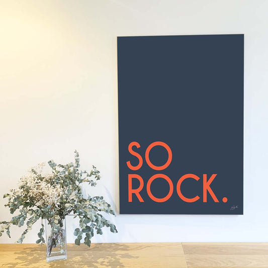 Affiche So Rock avec typographie minimaliste pour décoration murale contemporaine