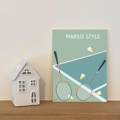 badminton style. personnalisé - Laminé