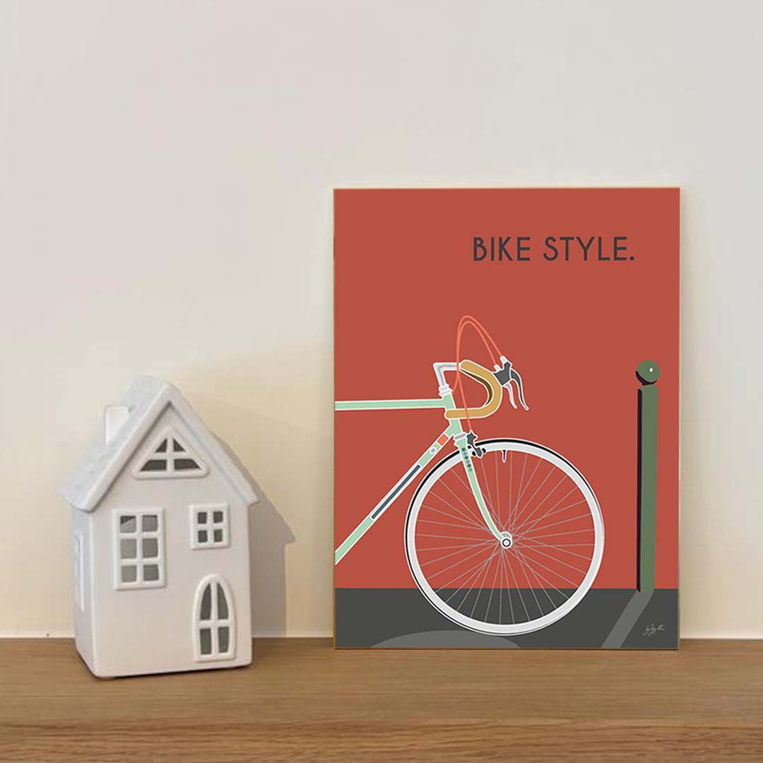 Affiche en bois Vélo