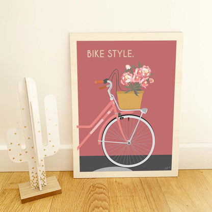 Bike style. pink bois brut