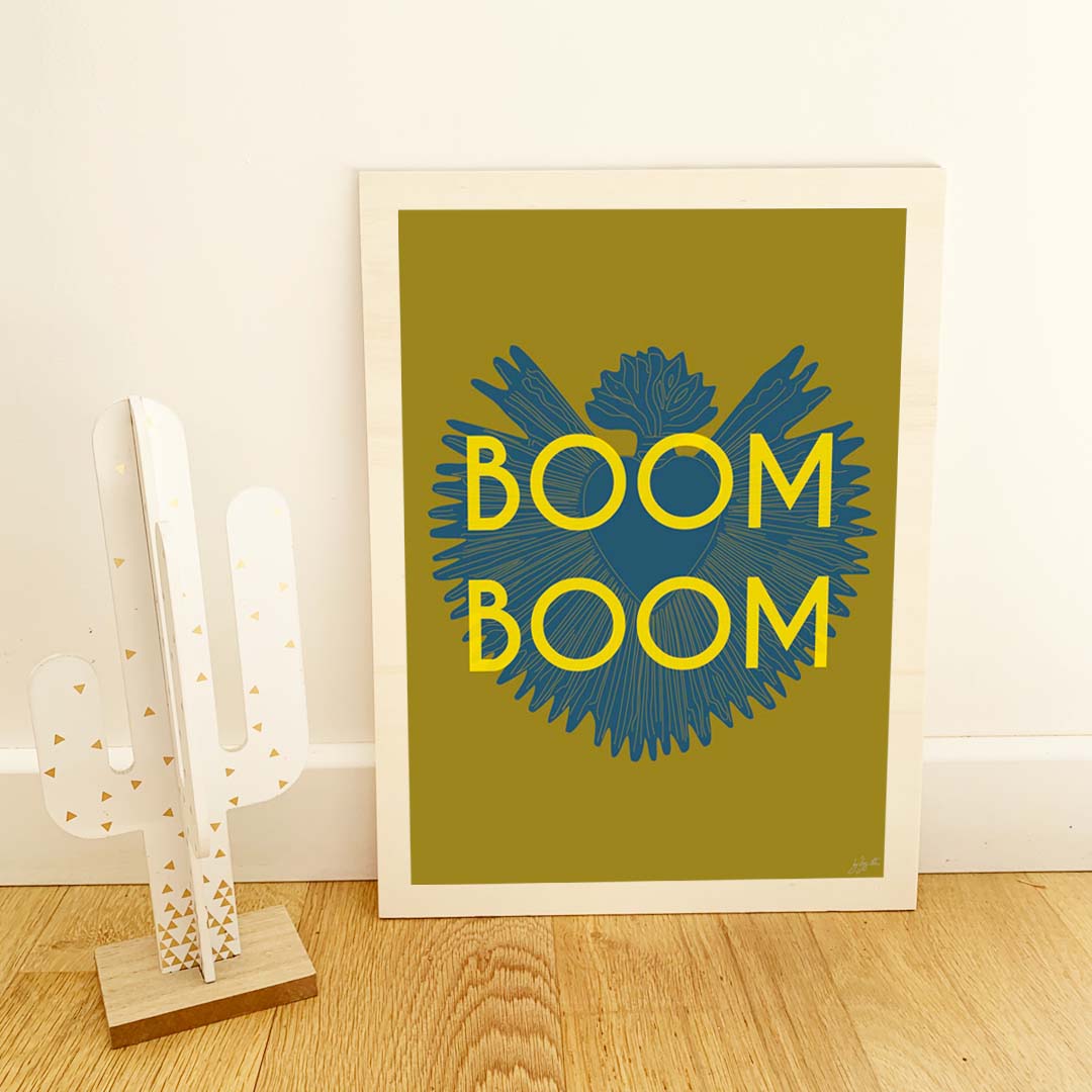 Boom Boom Indian jaune - bois brut