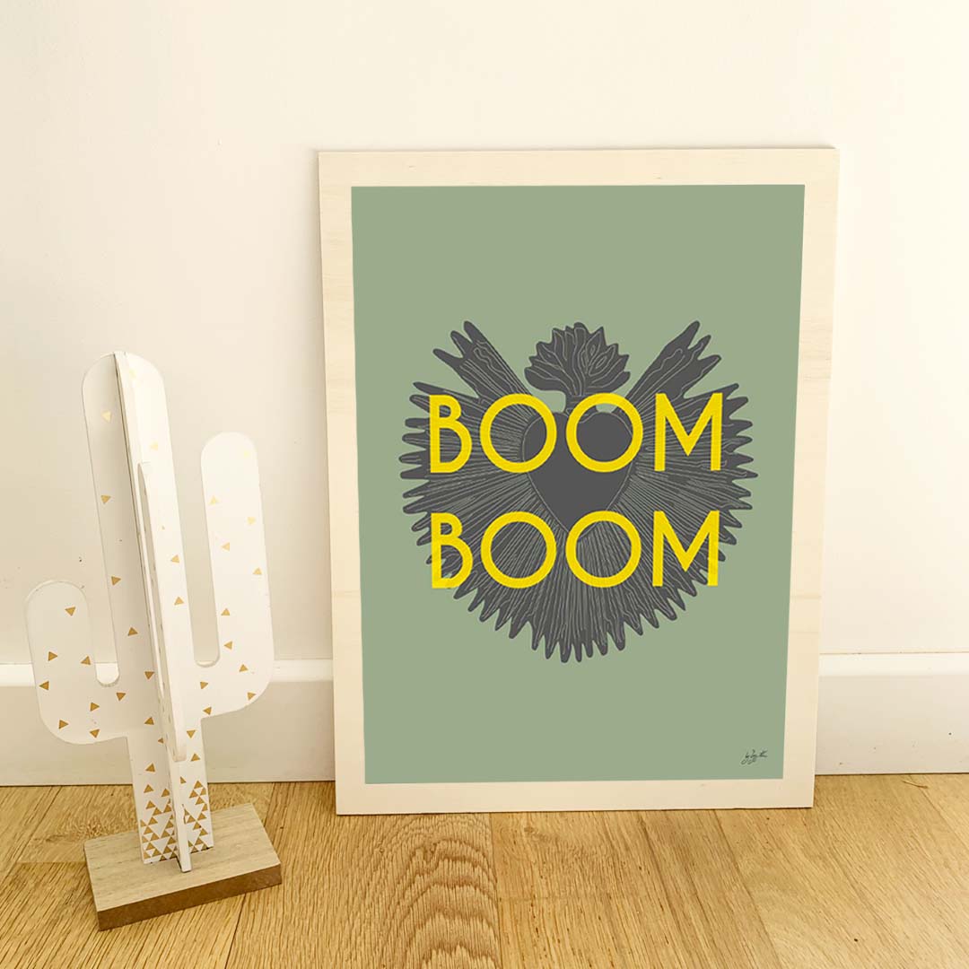 Boom Boom vert - bois brut