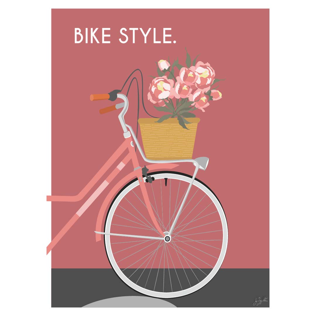 Bike style. pink bois brut