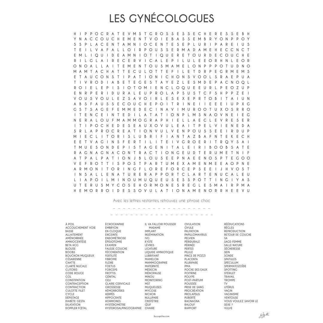 LES GYNECOLOGUES 70x100 cm