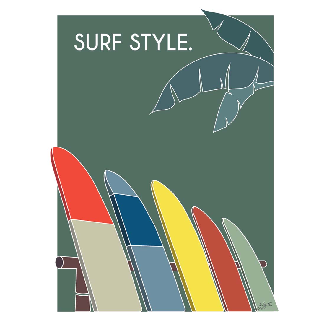 Surf Style. vert bois brut