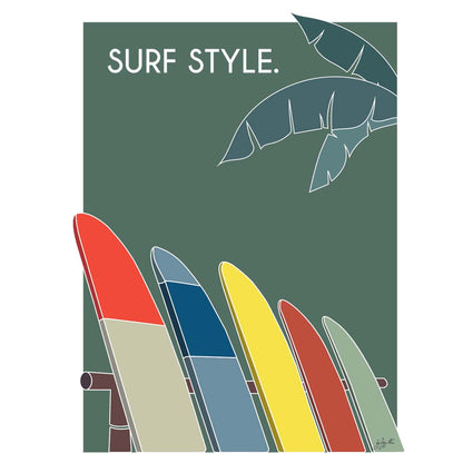 Surf Style. vert bois brut