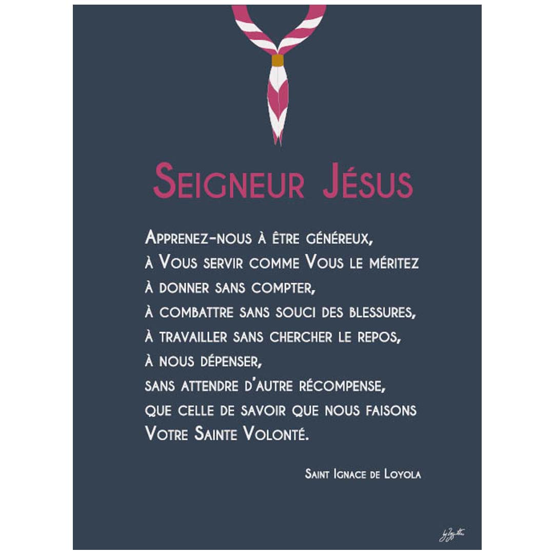 Affiche en bois Prières Scoute