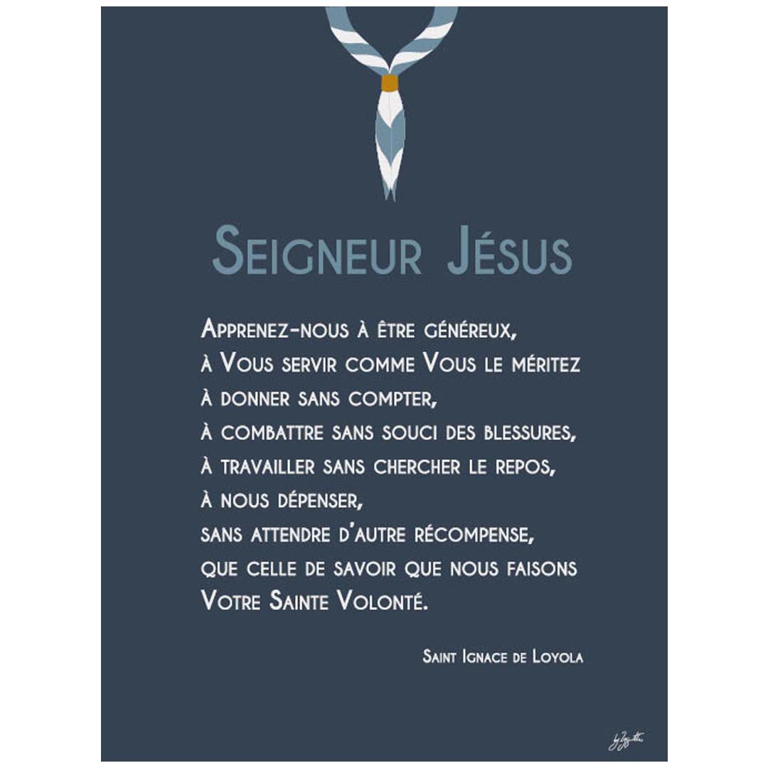 Affiche en bois Prières Scoute