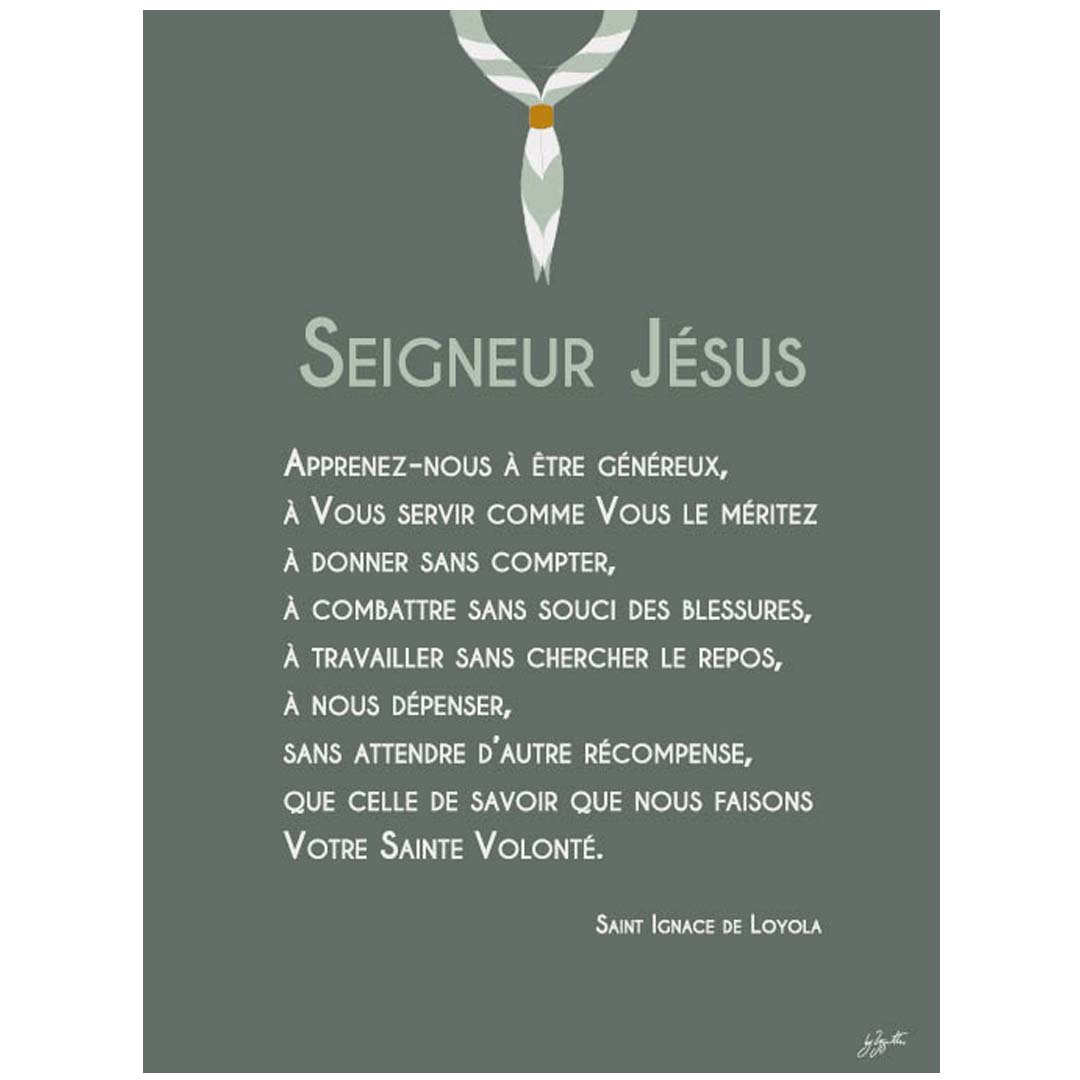 Affiche en bois Prières Scoute