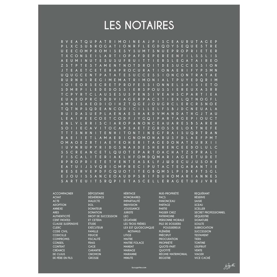 LES NOTAIRES 60x80 cm