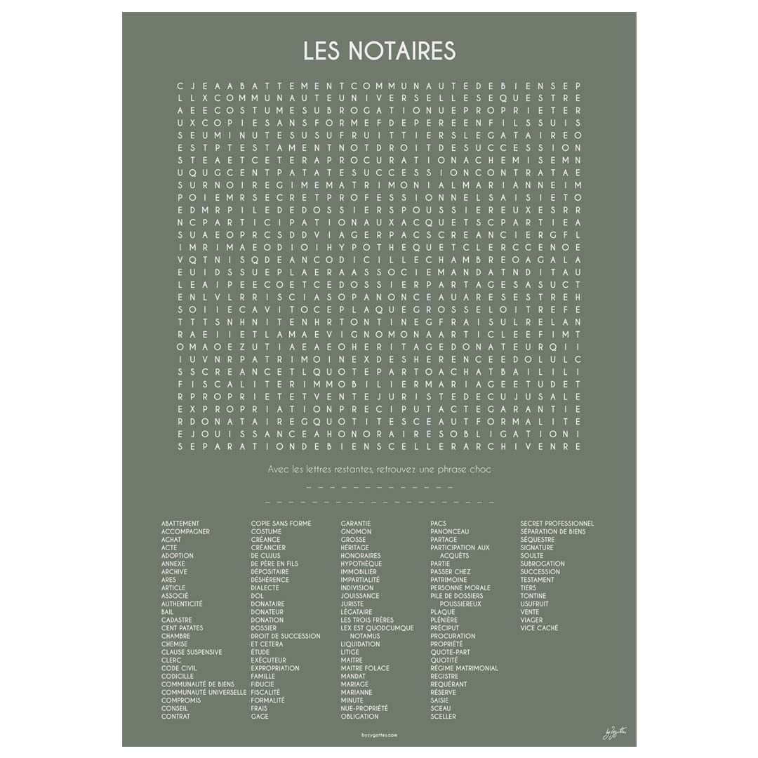 LES NOTAIRES 70x100 cm