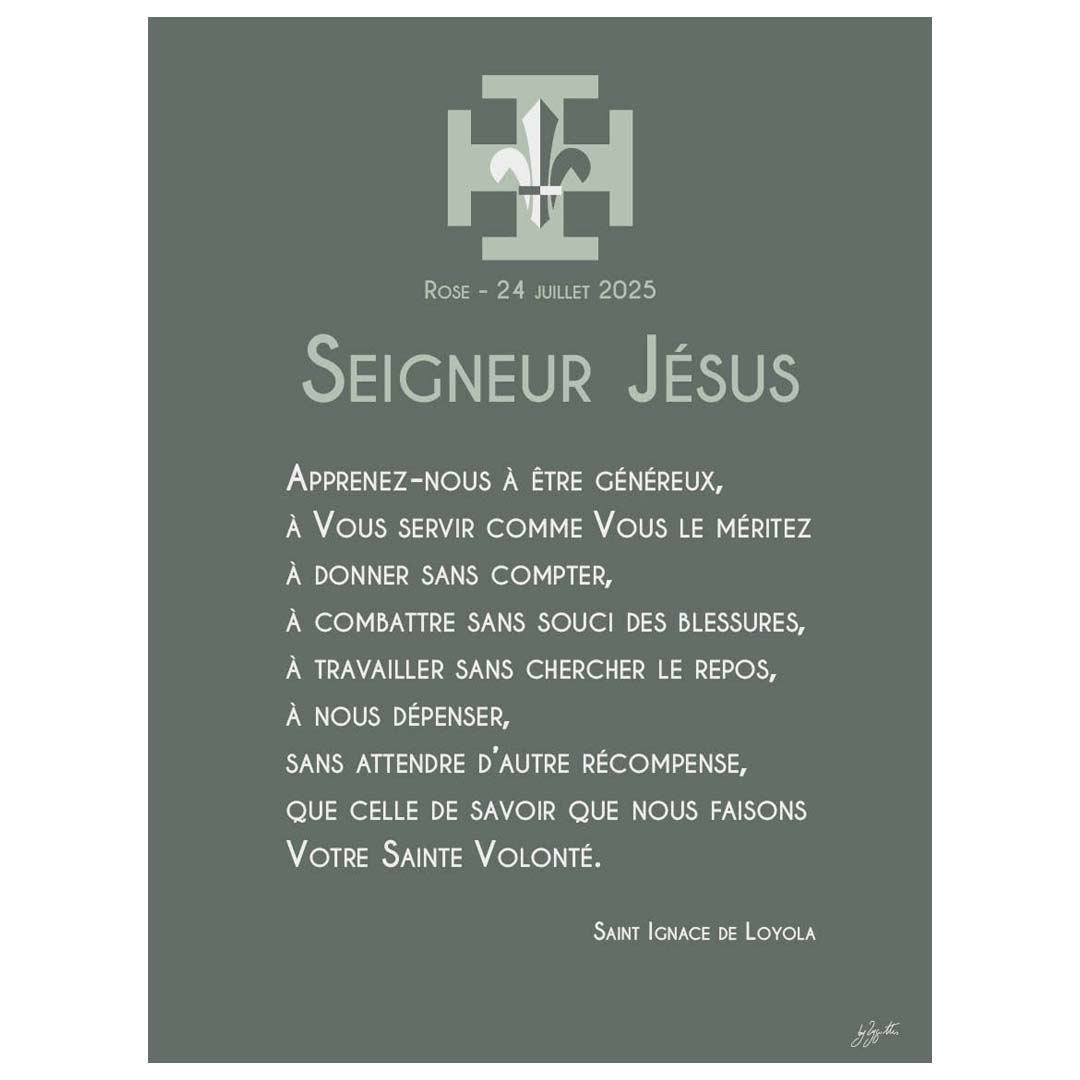 Affiche en bois Prière scoute SUF - personnalisée