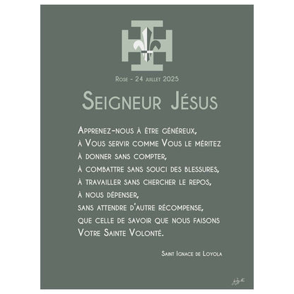 Affiche en bois Prière scoute SUF - personnalisée