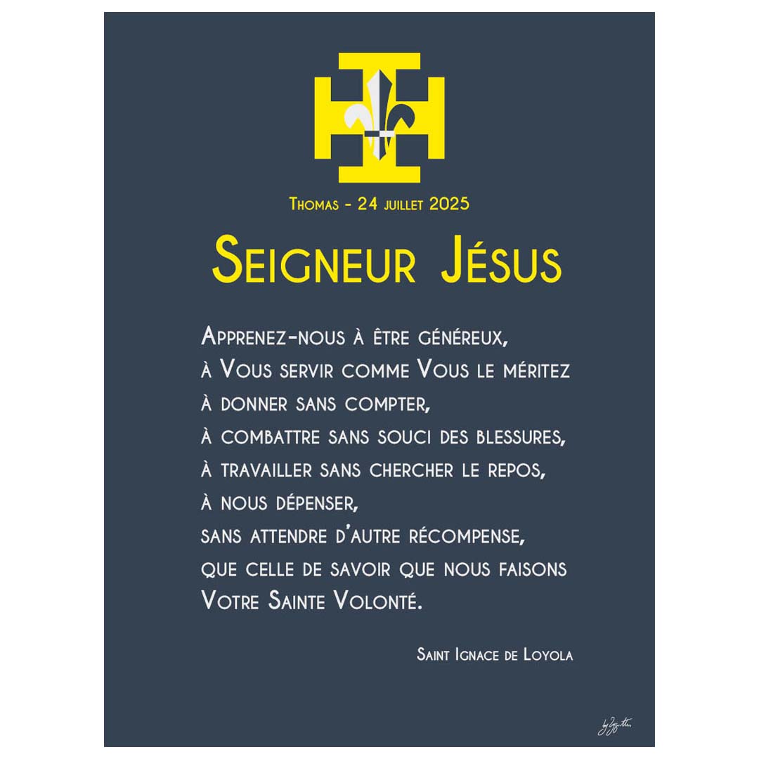 Affiche en bois Prière scoute SUF - personnalisée