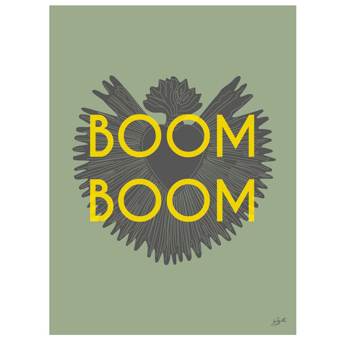 Boom Boom vert - bois brut