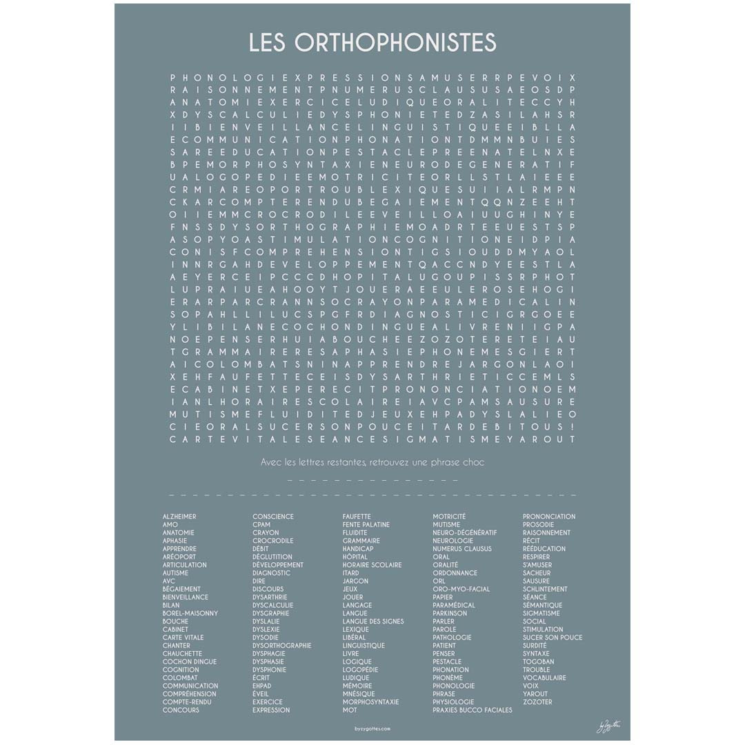 LES ORTHOPHONISTES 70x100 cm