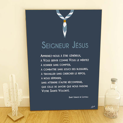 Affiche en bois Prières Scoute