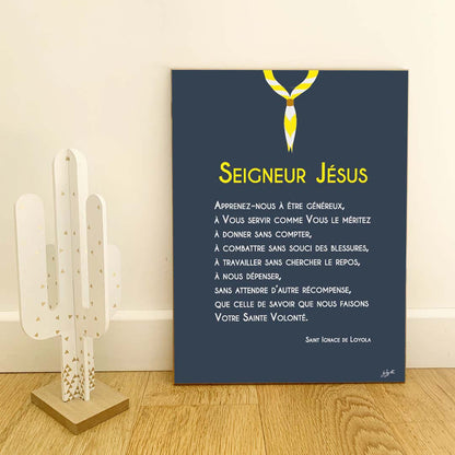 Affiche en bois Prières Scoute