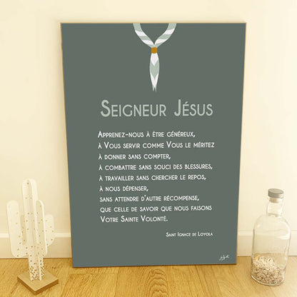 Affiche en bois Prières Scoute