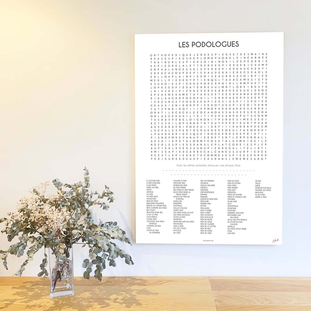 Affiche en bois LES PODOLOGUES
