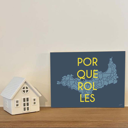 Affiche en bois sur l'île de Porquerolles