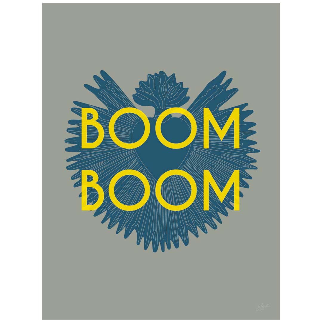 Boom Boom grey vert - Laminé