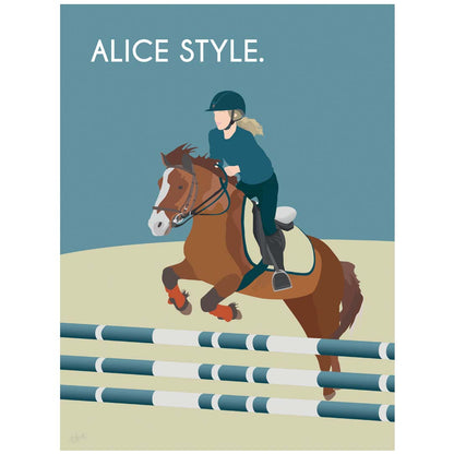 Riding style. bleu personnalisé - Laminé