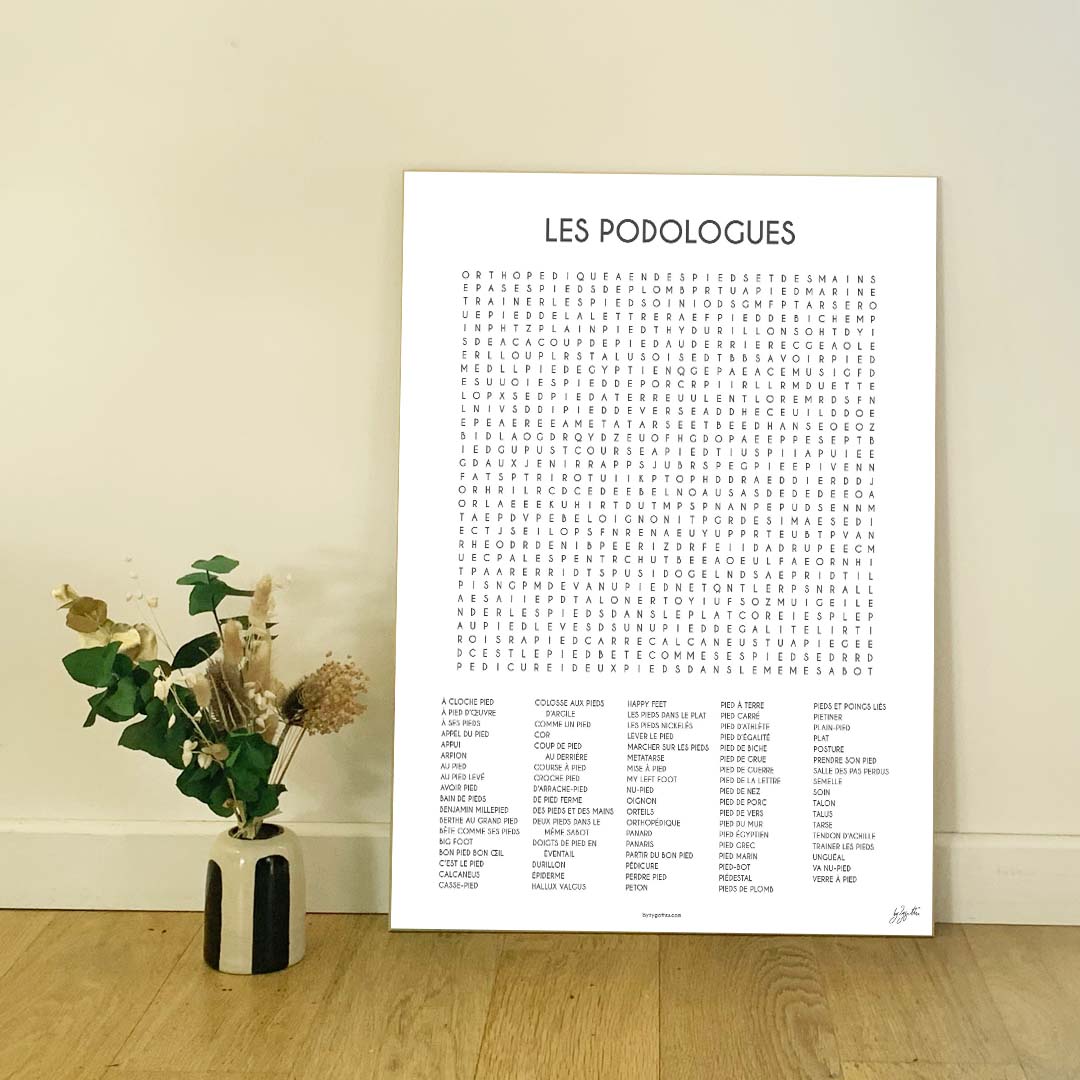 Affiche en bois LES PODOLOGUES