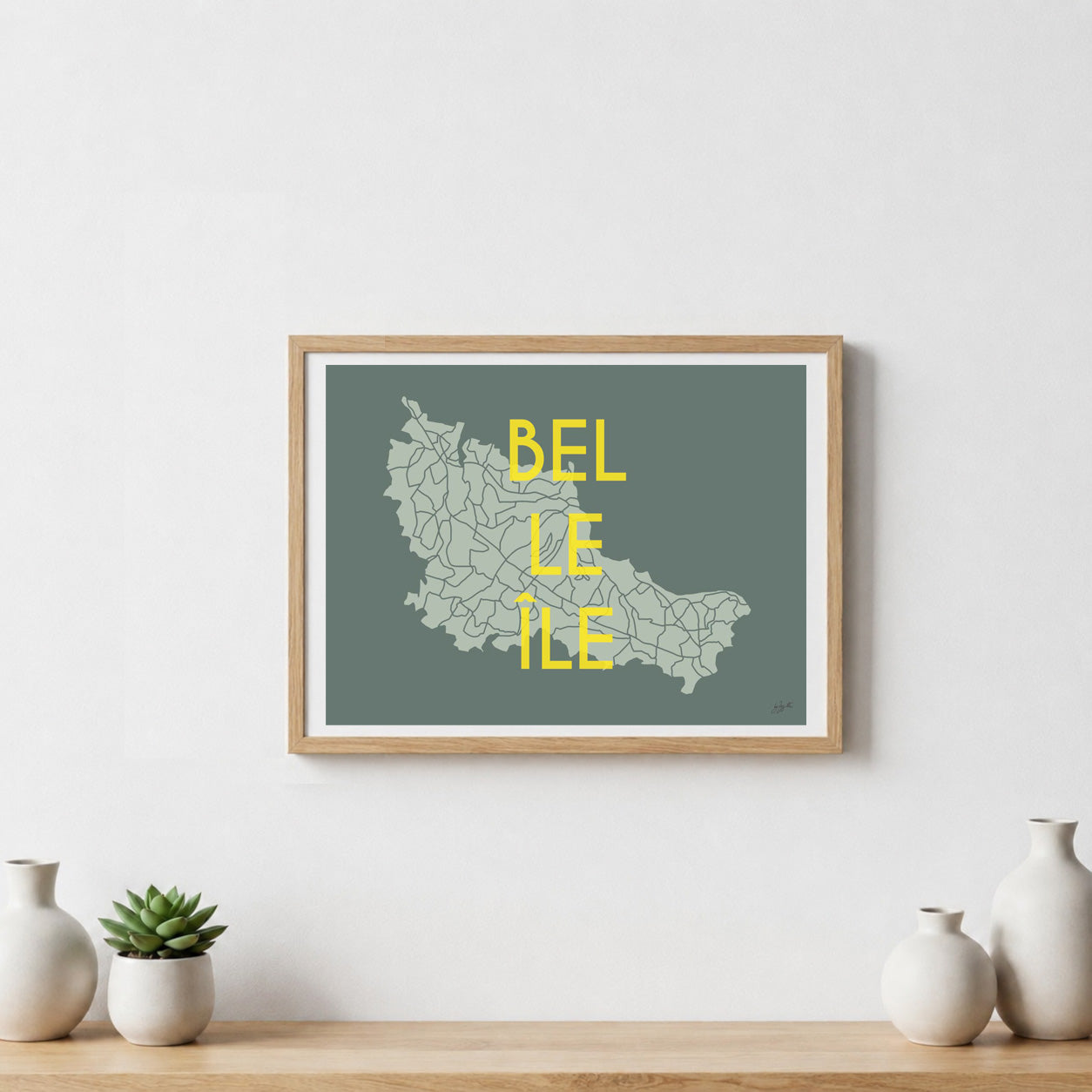 Poster Belle-Île Bretagne – décoration murale inspirée des paysages marins et de l’océan Atlantique.