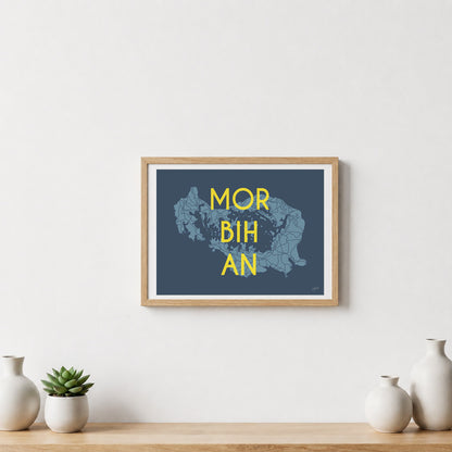 Poster Golfe du Morbihan – décoration murale inspirée de la Bretagne Sud et de ses paysages maritimes